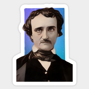 American Writer Edgar Allan Poe illustration Sticker